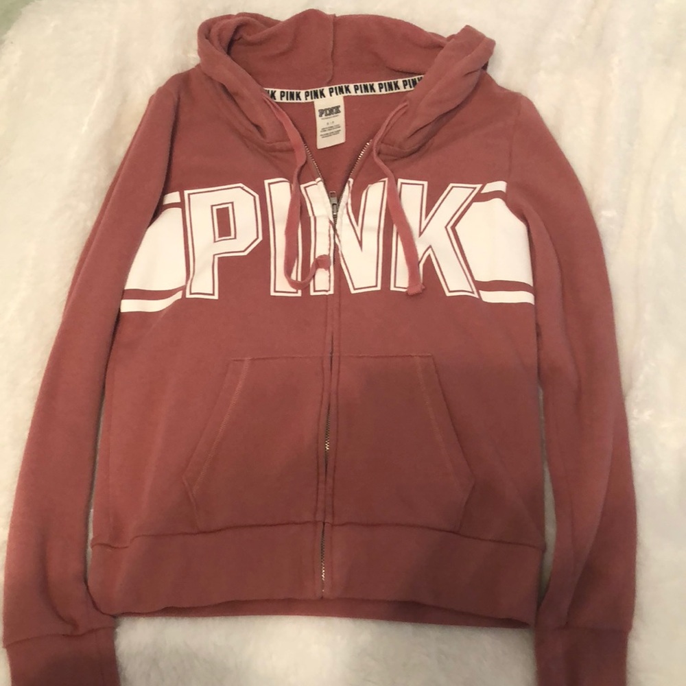 Pink zip up hoodie